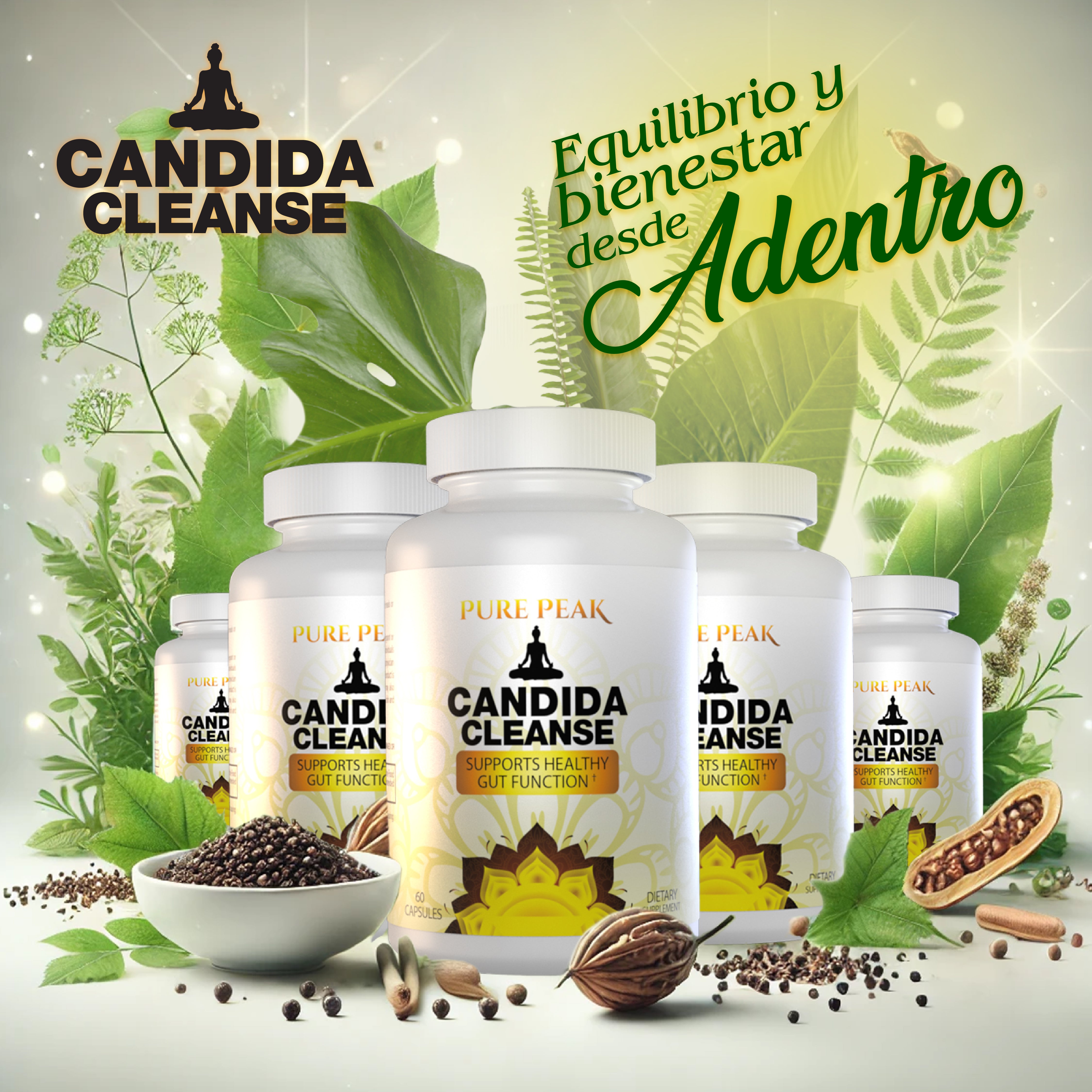 Candida Cleanse: Fórmula Avanzada de Apoyo Digestivo y Equilibrio Fúngico