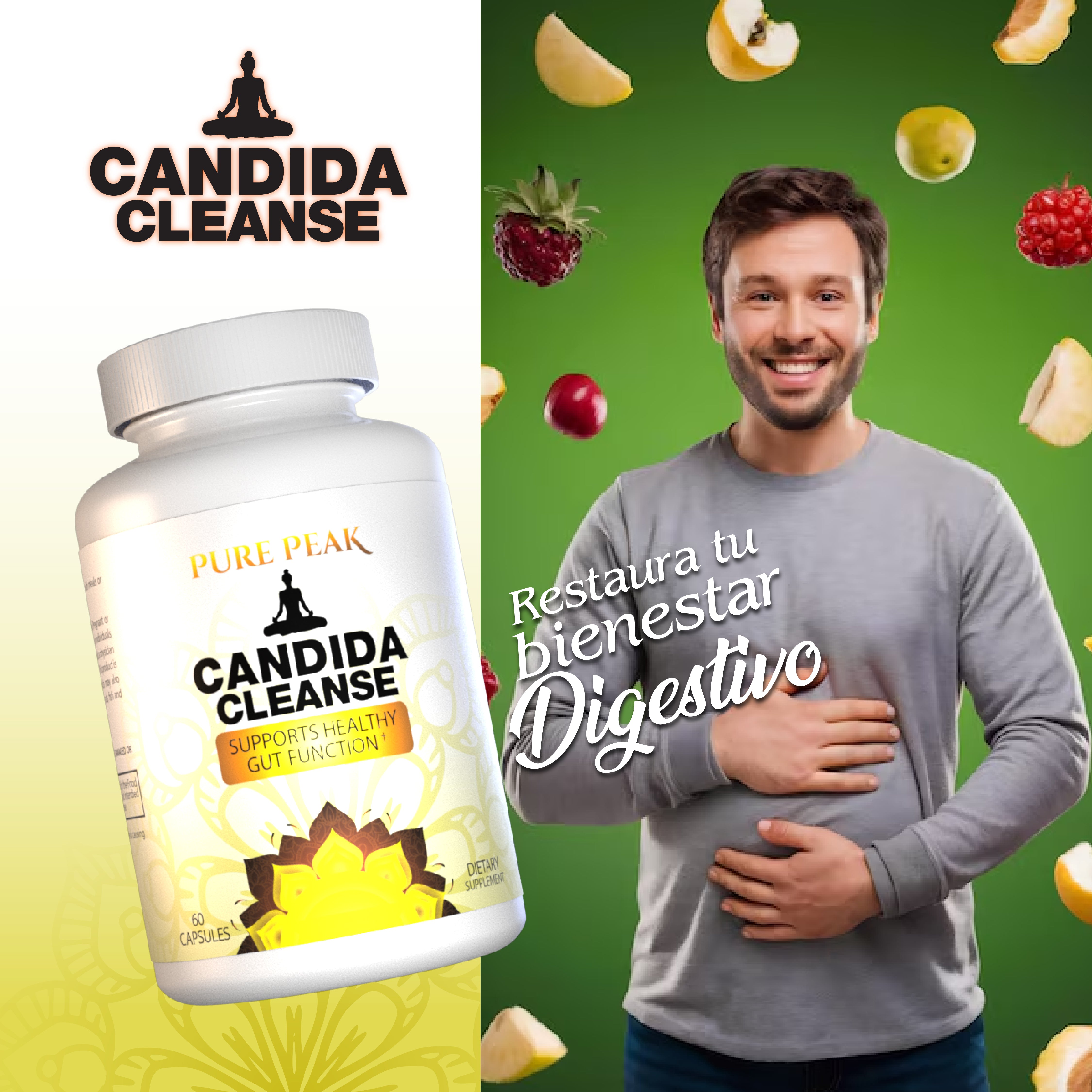 Candida Cleanse: Fórmula Avanzada de Apoyo Digestivo y Equilibrio Fúngico